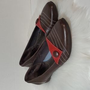 Clarks Indigo Leather Flats